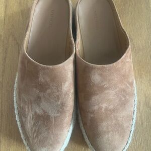 Vince Women's Tan Suede Slip-On Shoes